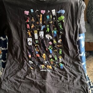 Boys Minecraft Black Graphic T-Shirt